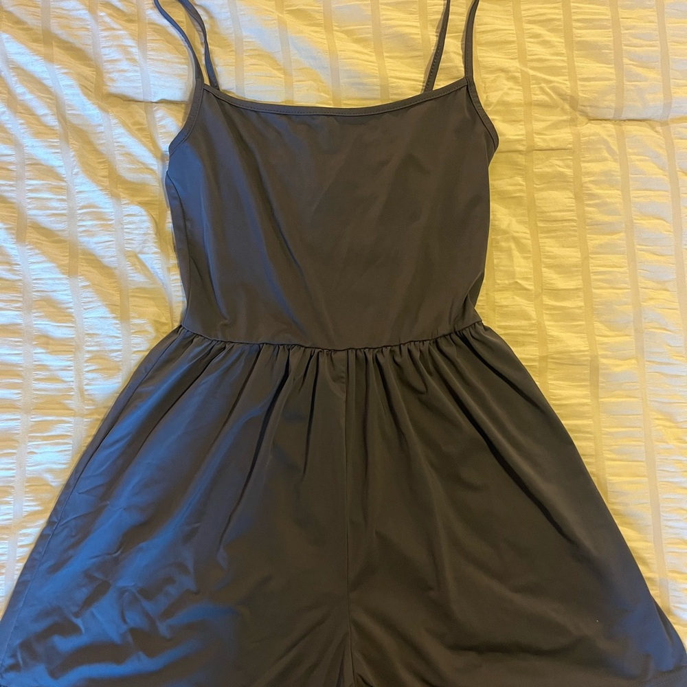 Princess Polly Charcoal Sleeveless Romper